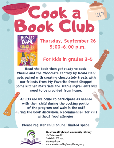 Cook a Book Club Flyer