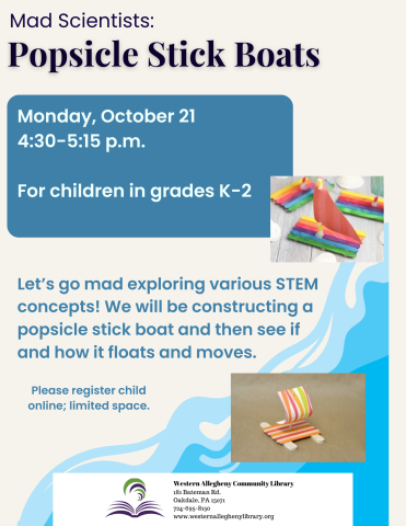 Popsicle Stick Boats Flyer