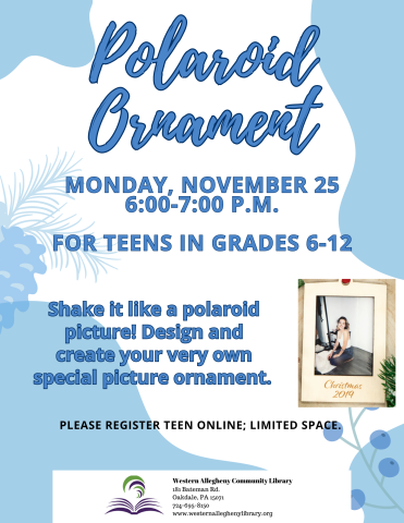 Polaroid Ornament Teen Flyer