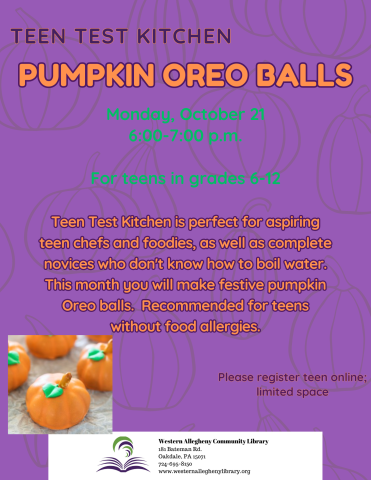 Pumpkin Oreo Balls Flyer