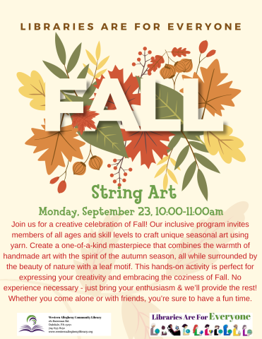 Fall String Art flyer