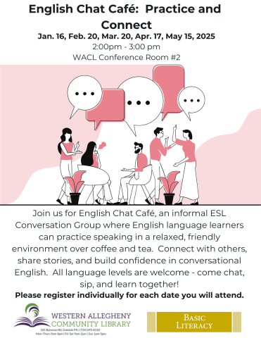 English Chat Cafe flyer