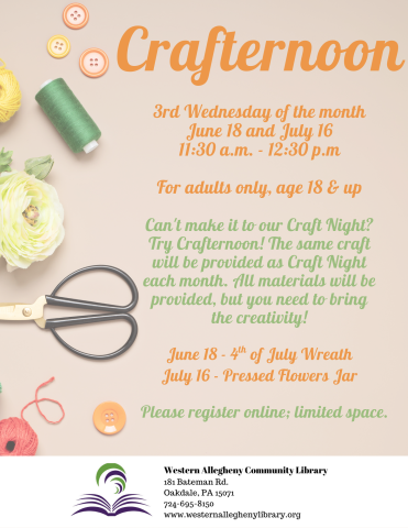 Crafternoon flyer