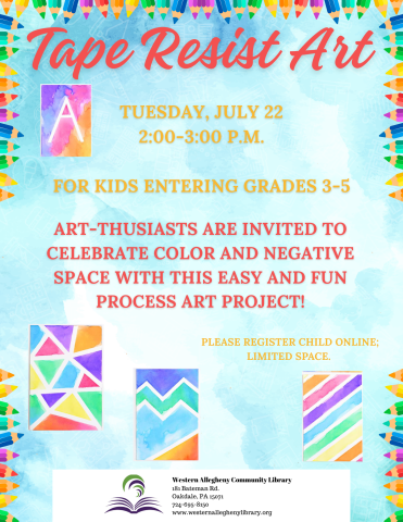 Tape Resist Art flyer