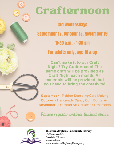 Crafternoon flyer