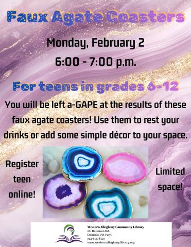 Faux Agate Coasters Flyer