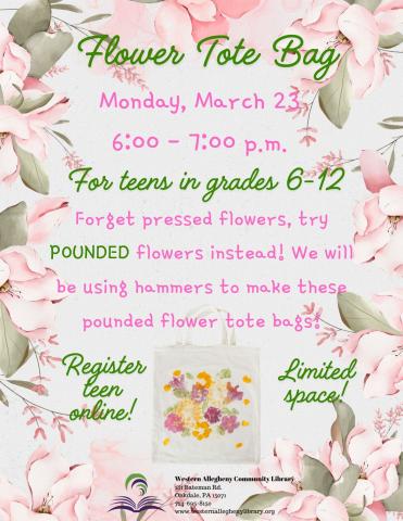 Flower Tote Bag Flyer