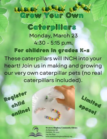 Grow Your Own Caterpillars Flyer