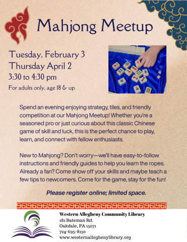 Mahjong Meetup Flyer 