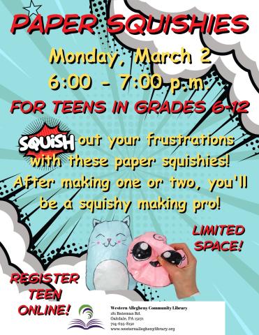 Paper Squishies Teens Flyer