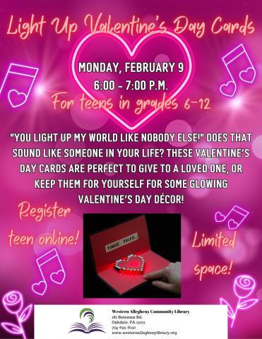 Light Up Valentine's Day Cards Flyer