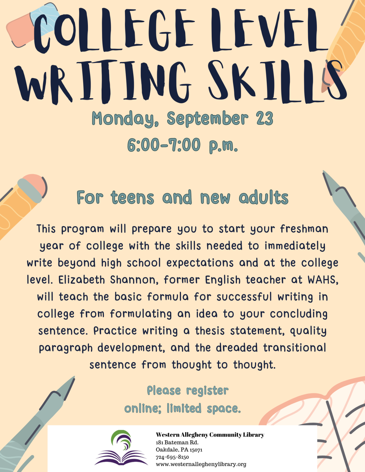 College Level Writing Skills Flyer