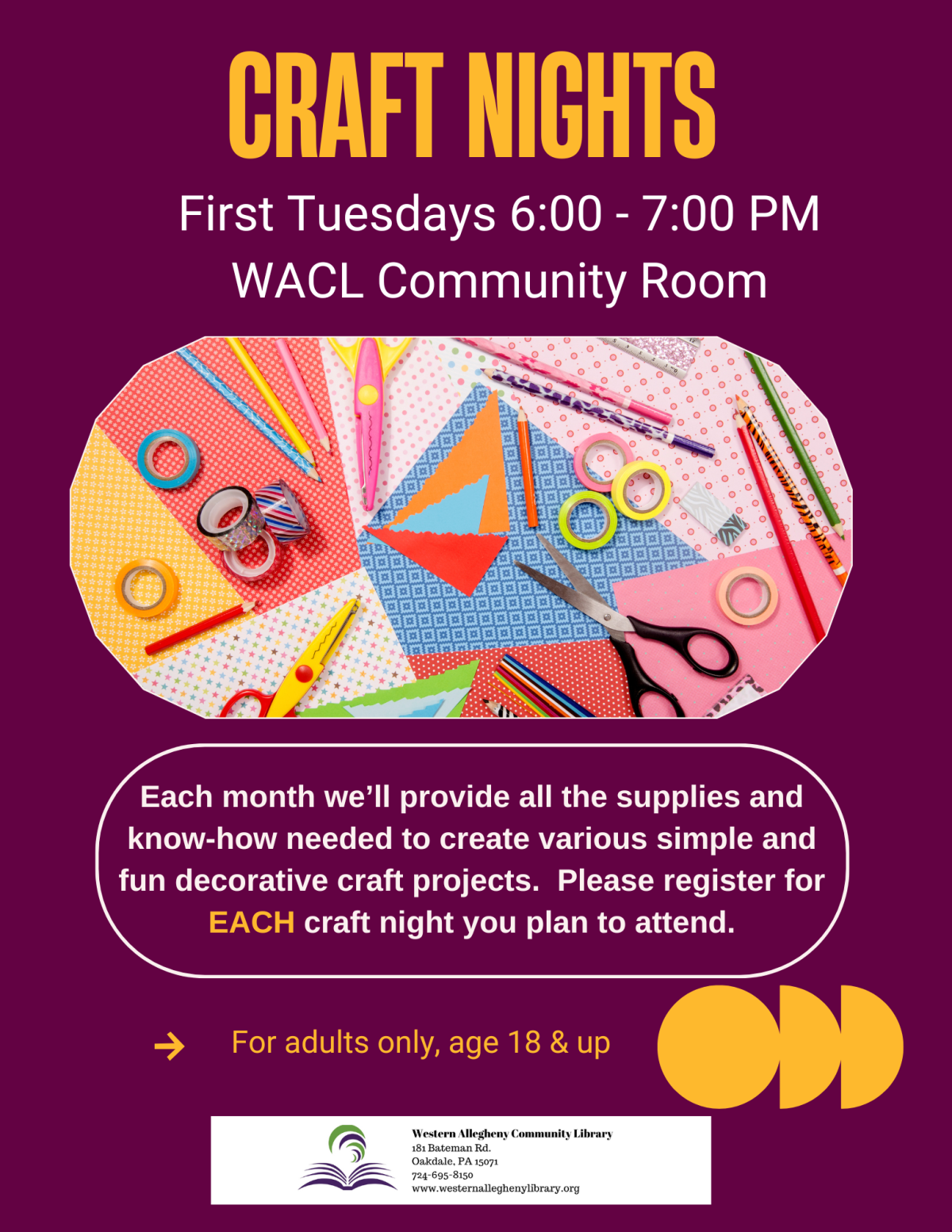 Craft Night Flyer