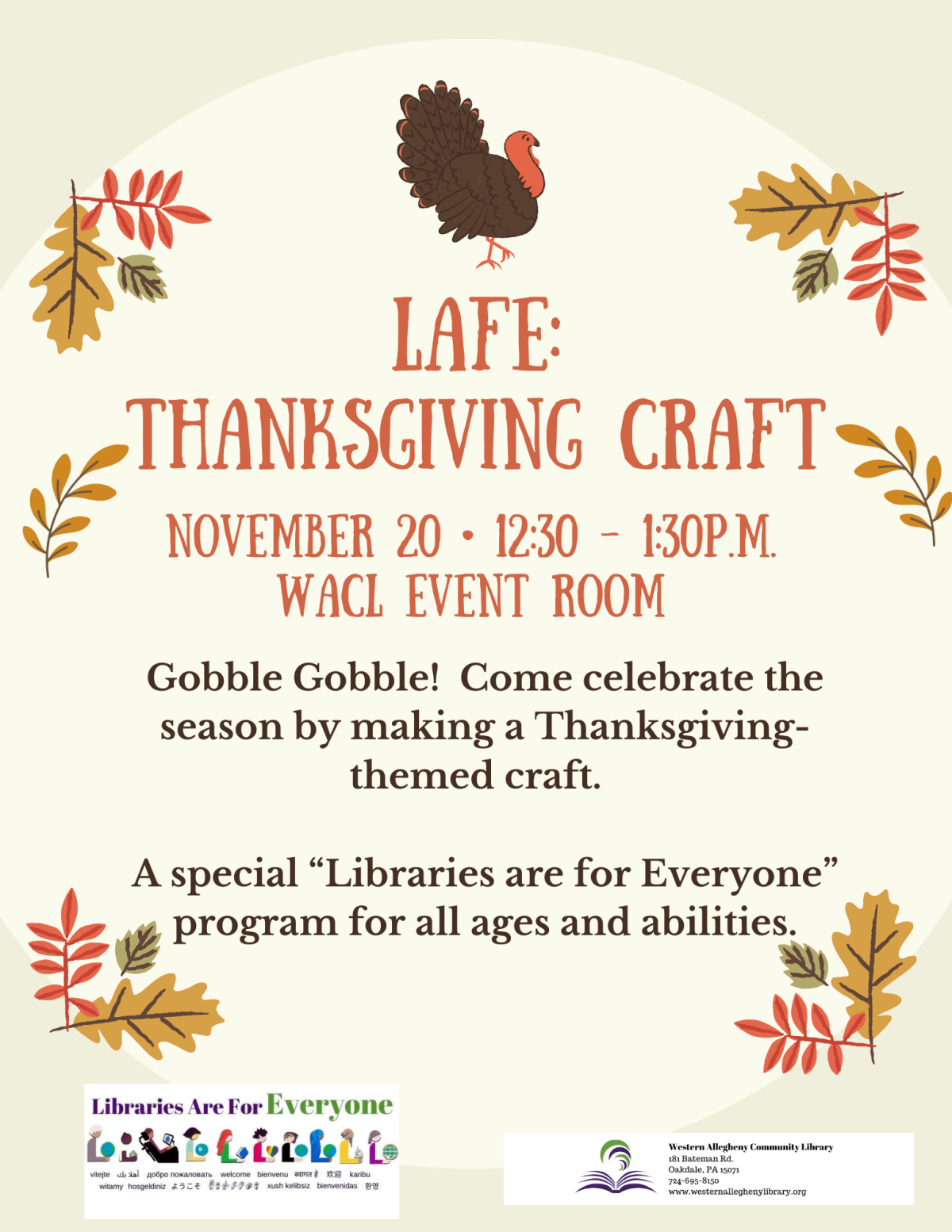 LAFE Thanksgiving Craft