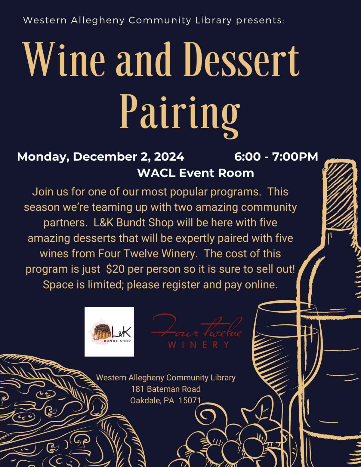 Wine & Dessert flyer