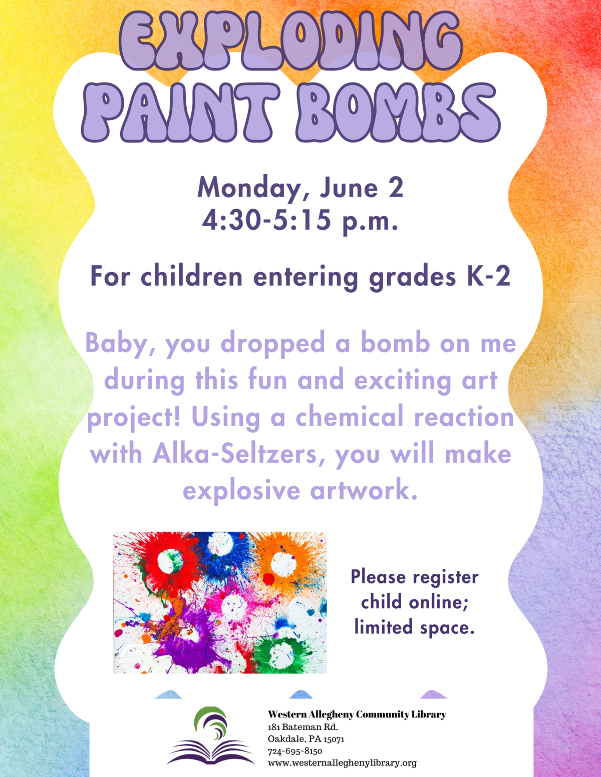 Exploding Paint Bombs flyer