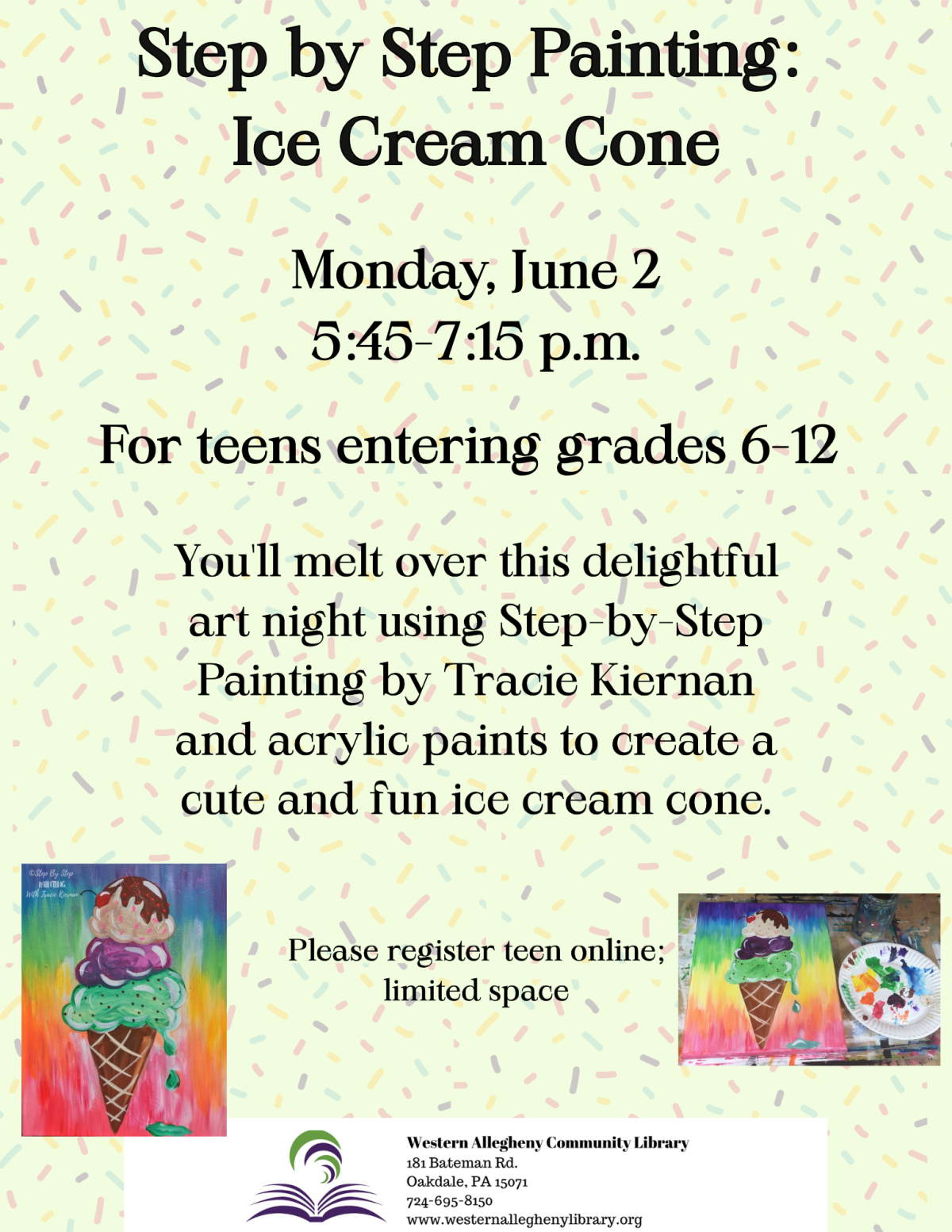 Painting Ice Cream Cone flyer