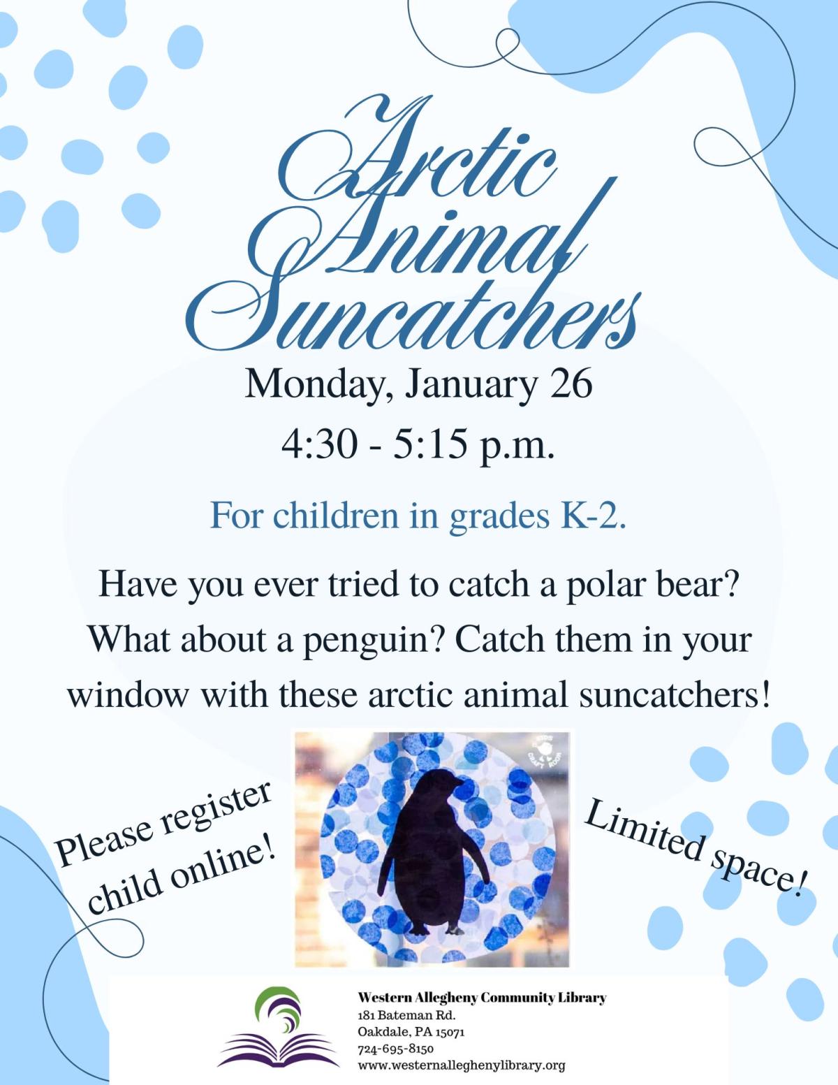 Arctic Animal Suncatchers Flyer