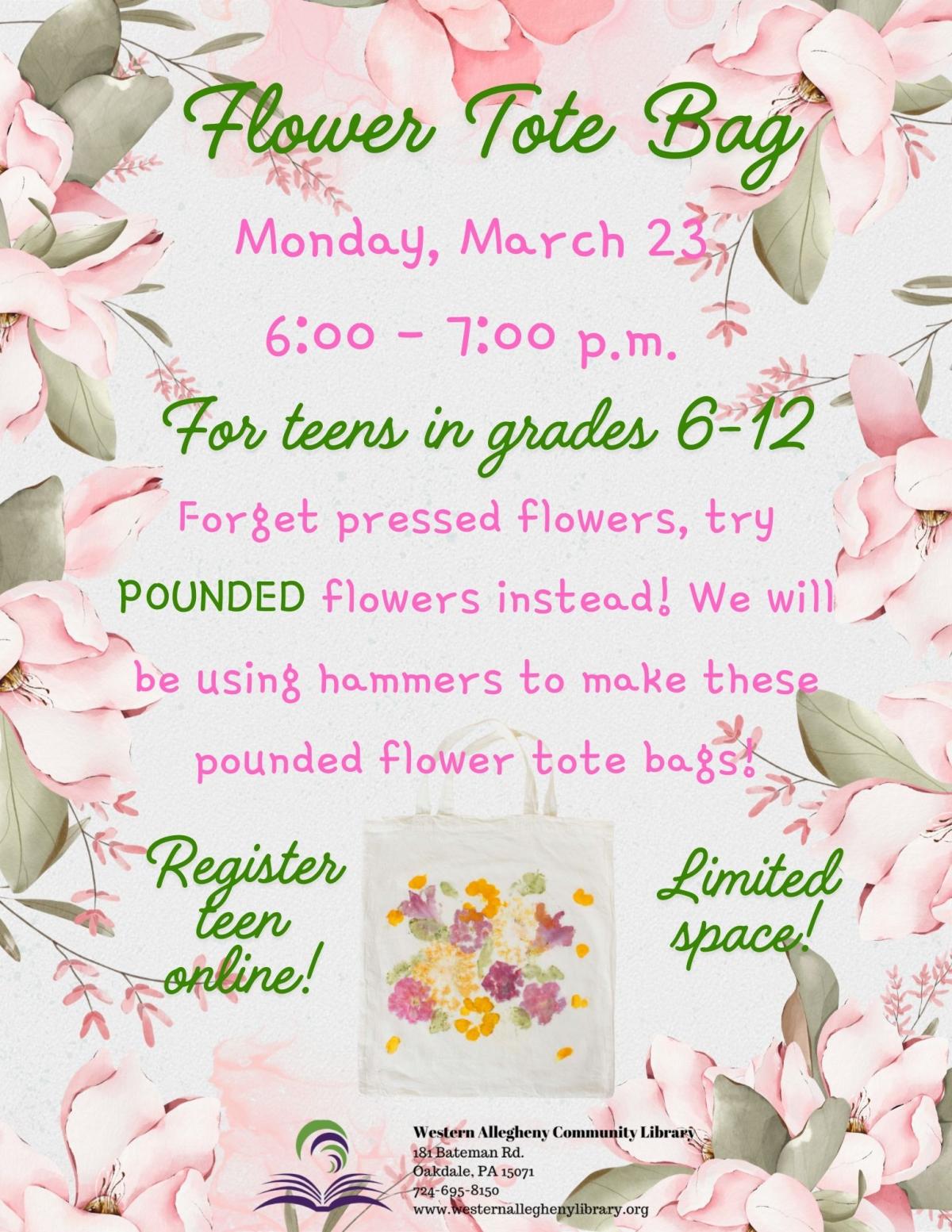 Flower Tote Bag Flyer