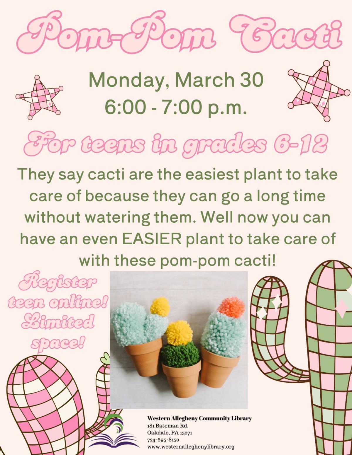 Pom-Pom Cacti Flyer