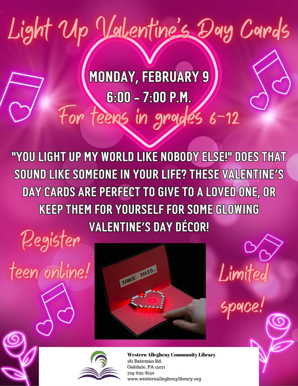 Light Up Valentine's Day Cards Flyer